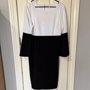 Calvin Klein Monochrome Long Sleeve Dress